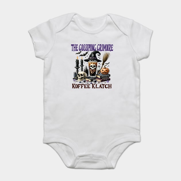 Join The Gossiping Grimoire Coffee Koffee Klatch this Halloween Baby Bodysuit by Luxinda